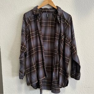 BDG Blue Oversized Flannel - Medium